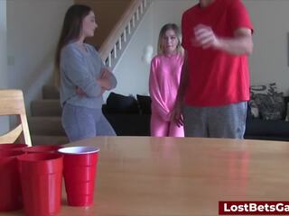 Egy kéjes játék a vetkőzés pong fordulat kemény gyors: leszopás szex videó feat. aften opal által lost bets játékok
