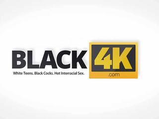 BLACK4K. Black sweetheart drills white trimmed pussy of teen chick Nesty