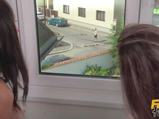 Fake Hostel - latina and italiano girls fuck a German youngster in enchanting threesome