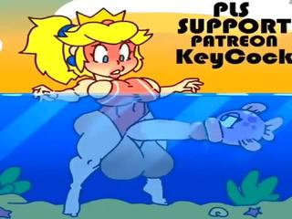 Futa princesa melocotón consigue blowed por un fish | hecho por: keycock