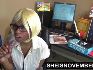 HD first-rate Young Ebony Secretary Blowjob in Office.