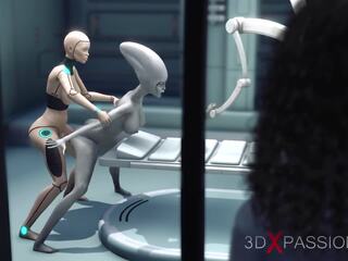 Weiblich porno android theaterstücke mit ein außerirdischer im die sci-fi labor | xhamster