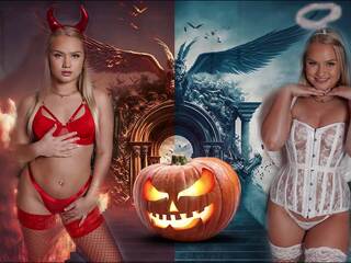 SEXSELECTOR - Celebrating Halloween With desirable Blonde PAWG In Seductive Outfit (Harley King)