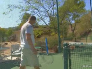 800dad - pawg jaye růže slam v prdeli na tenisový soud