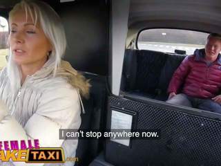 Female Fake Taxi Nympho Blonde Swaps Studs pecker for Cash
