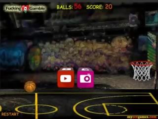 Basket challenge xxx: min kön klämma spel smutsiga filma film ba
